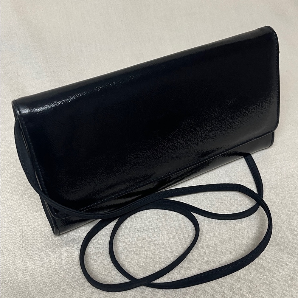 Kathie Lee Collection Black Clutch with Strap